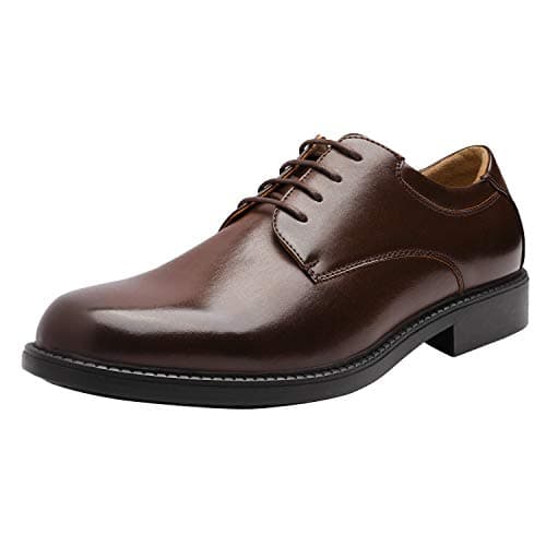 Image of Bruno Marc Men's Classic Formal Dress Shoes Derbys Downing-02 Dark Brown Size 12 US/ 11 UK