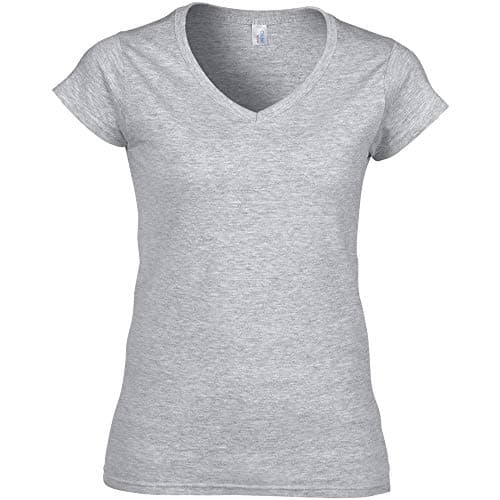 Image of Gildan Ladies Soft Style Short Sleeve V-Neck T-Shirt (XL) (Sport Grey (RS))