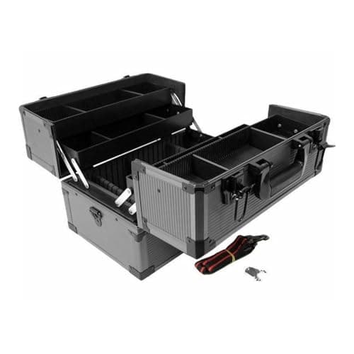 Image of Cantilever Hobby Toolbox Lockable Carry Strap 3 Tier Adjustable Tray Sections