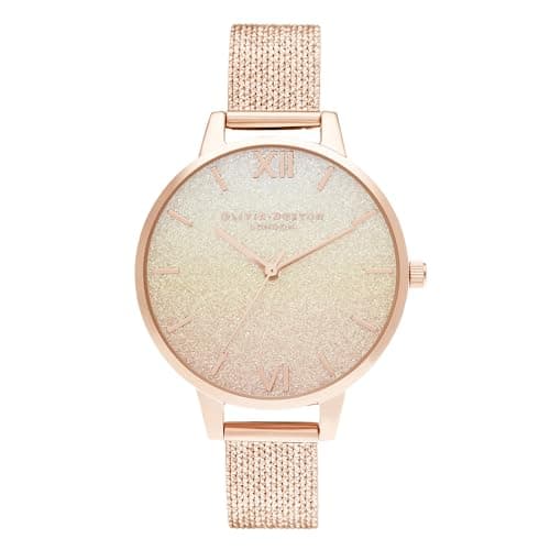 Image of Olivia Burton Analogue Quartz Watch for Women Under The SEA Collection with Rose Gold Colored Stainless Steel Mesh Bracelet - OB16US58