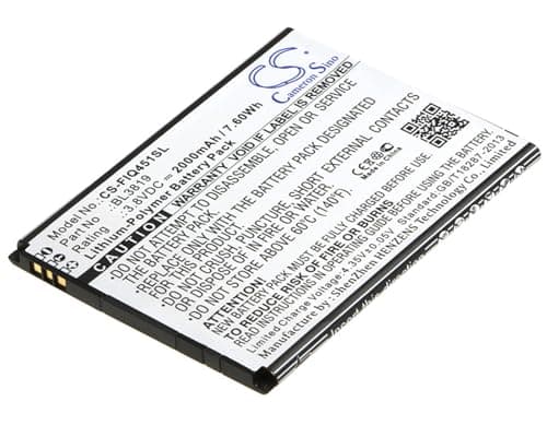 Image of VINTRONS BL3819 Replacement Battery for Fly IQ4514, IQ4514 Quad EVO Tech 4,