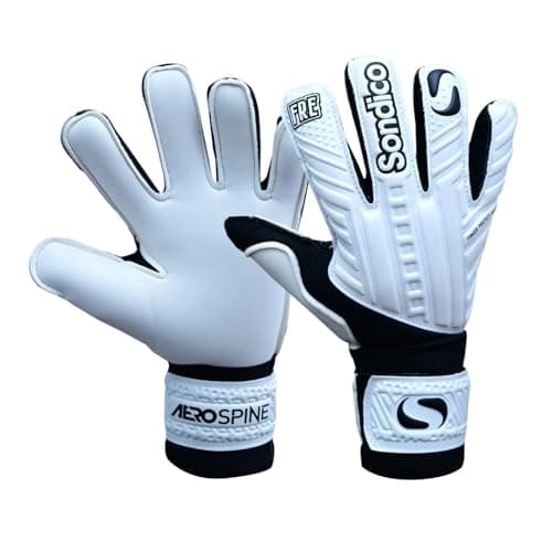 Image of Sondico Unisex AquaSpine Junior Goalkeeper Gloves White/Black 6