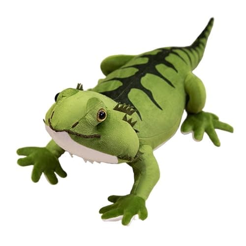 Image of ZBELLO Lizard Plush Toy, Cuddly Stuffed Chameleon, Soft Plush Toy To Cuddle, Soft Toy for Children’S Room Decoration, Gift for Boys and Girls (Green,54cm)