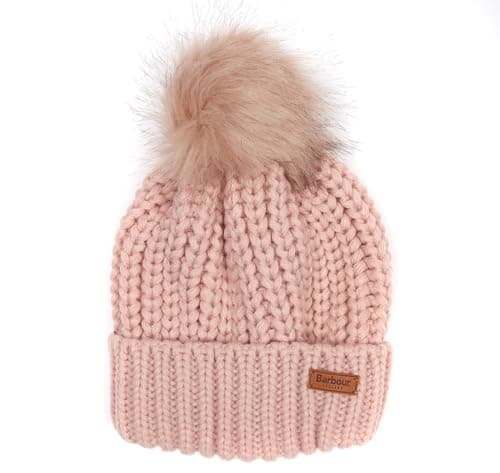 Image of Barbour SALTBURN Womens Pom-Pom Beanie Pink