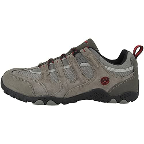 Image of Hi-Tec Quadra Classic Men Low Rise Hiking Boots, Grey (Charcoal/Black/Red 053), 8 UK (42 EU)