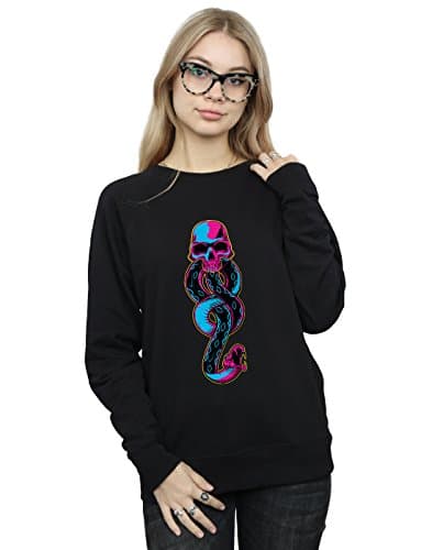 Image of Harry Potter Women's Neon Dark Mark Sweatshirt Black Small