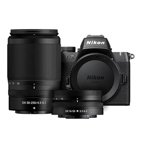 Image of Nikon Z50II with 16-50mm and 50-250mm Two Lens Kit, Mirrorless Digital Camera Kit - Black
