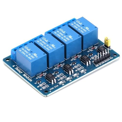 Image of Yizhet Relay 5V 4 Channel, DC 5V 230V Relay Shield Module Control Board with Optocoupler for Raspberry Pi Arduino PIC AVR MCU DSP ARM TTL Logic (4 Channel)