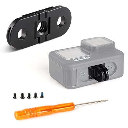 Image of HSU Tripod Mount Adapter for GoPro, Folding Finger with 1/4 Connector Port for Hero 12/11/10/9/8 and GoPro Max