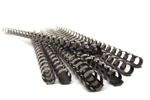 Image of Pavo - Premium A4 Plastic Binding Combs - Assorted Sizes - Black (Pack of 25)