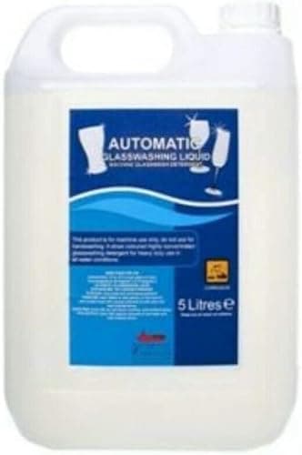 Image of We Can Source It Ltd - Automatic Glasswash Machine Liquid Cleaner - Professional Streak Free Glass Washer Detergent for Bars, Restaurants, Hotels and Commercial Catering - 5 Litre Bottle (Pack of 1)