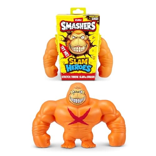 Image of Smashers SLAM Heroes by ZURU, Gorilla (Orange) Stretchable Toy for Boys