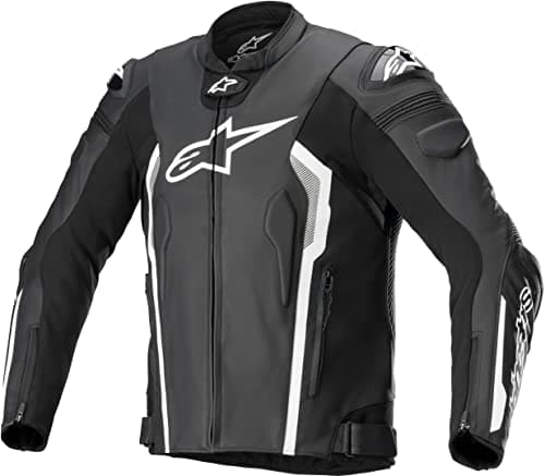 Image of Alpinestars LEATHER JACKET MISSILE V2 BLACK/WHITE 56