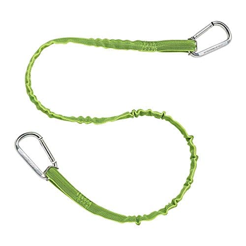 Image of Ergodyne Squids 3110 Tool Lanyard with Dual Aluminum Carabiners, Extended Length, Lime, 10 Pounds