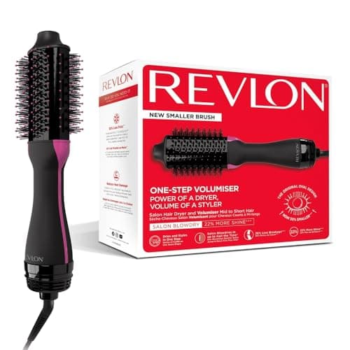Image of Revlon One-Step Hair Dryer and Volumiser mid to Short Hair (One-Step, 2-in-1 Styling Tool, Ionic and Ceramic Technology, Smaller Oval Design, Multiple Heat Settings) RVDR5282UKE