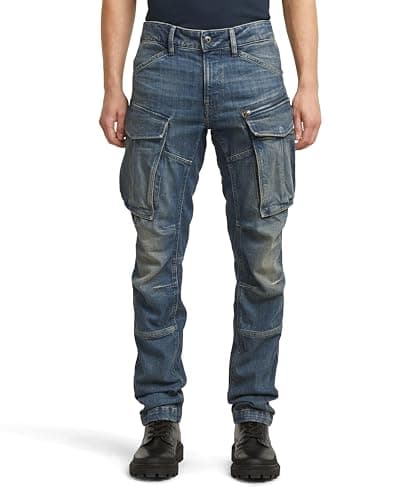 Image of G-STAR Men's Rovic Zip 3D Regular Tapered Jeans, Blue (worn in dusty mountains D23077-D498-G820), 34W / 36L