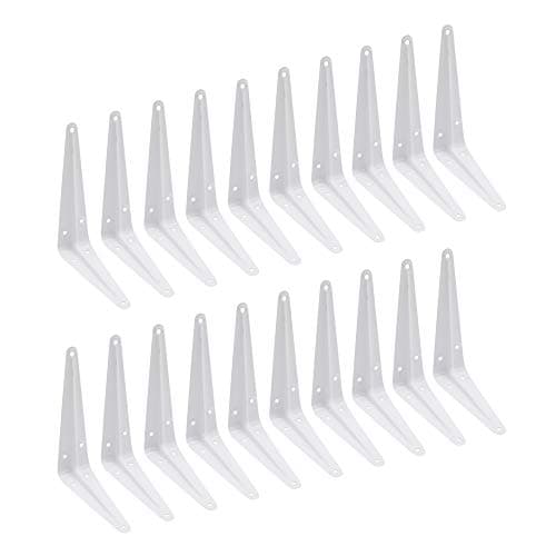 Image of EAI London Shelf Brackets | White 150x125mm / 6x5 Inch Shelving Support Bracket | Pack of 20