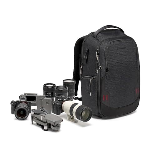 Image of Manfrotto PRO Light Frontloader M, Professional Camera Backpack, Side and Front Access, Tripod Mount, Padded Backpack with Interchangeable Dividers, Black