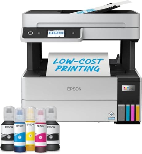 Image of Epson EcoTank ET-5150 Ink Tank Printer | Small Office & Business Use | Wireless & Ethernet | A4 | Print, Copy, Scan | Double-Sided Printing | 6.1cm Touchscreen | 35-Page Document Feeder
