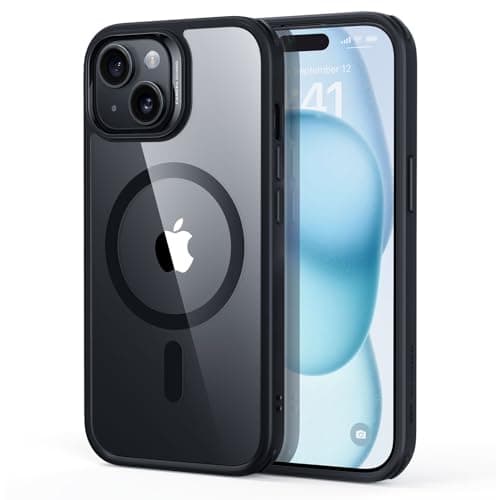 Image of ESR for iPhone 15 Plus Case, Compatible with MagSafe, Military-Grade Protection, Yellowing Resistant, Scratch-Resistant Back, Magnetic Phone Case for iPhone 15 Plus, Classic Series, Clear Black