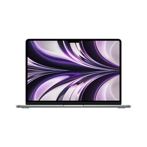 Image of Apple 2022 MacBook Air laptop with M2 chip: 13.6-inch Liquid Retina display, 8GB RAM, 256GB SSD storage, backlit keyboard, 1080p FaceTime HD camera. Works with iPhone and iPad; Space Grey