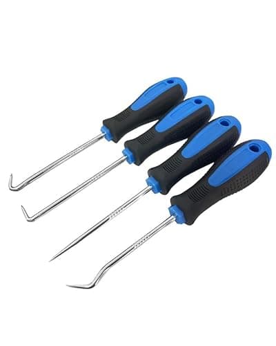 Image of ROTATION Precision Hook and Pick Set for Automotive | 4-Piece Hand Tools (Blue)