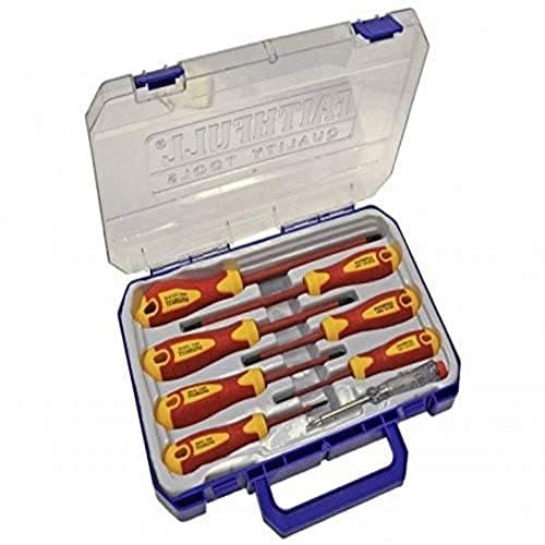 Image of Faithfull SDVDESET7 Soft Grip VDE Screwdriver Set (7 Pieces)