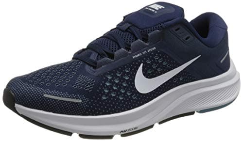 Image of Nike Air Zoom Structure 23, Men's Running Shoes, Midnight Navy White Cerulean Dk Obsidian Black, 6 UK
