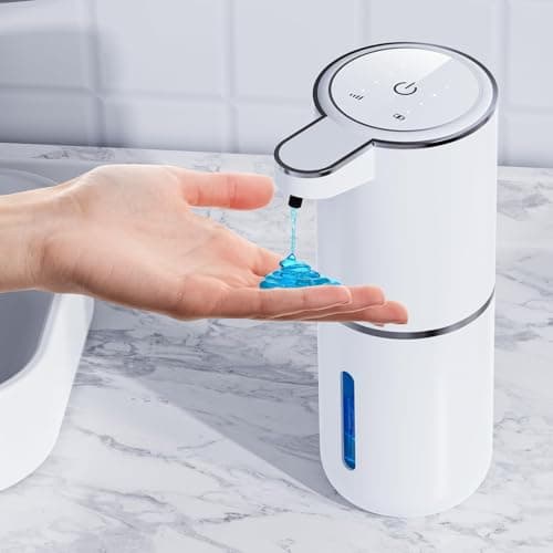 Image of Automatic Liquid Soap Dispenser, 12.8oz/380ml Wall Mount Touchless Soap Dispenser with Sensor, 4-Level Adjustable, IPX5 Waterproof, USB Rechargeable for Bathroom, Kitchen