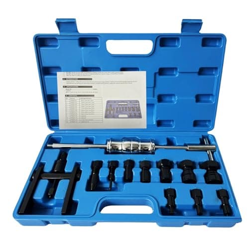 Image of VEHIRETL 12pcs Motorcycle Blind Inner Bearing Puller Tool Kit 8-32MM Blind Hole Collet Bearing Puller Extractor Set Motorcycle Slide Hammer Pilot Insert Inner Internal Bearing Removal Tool Set