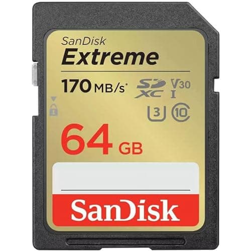 Image of SanDisk Extreme 64GB MICRO SDXC Memory Card up to 150MB/s, Class 10, U3, V30 For Smartphone