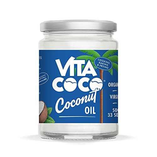 Image of Vita Coco Organic Coconut Oil, Extra Virgin, Cold Pressed, Keto, Gluten Free, Use as Cooking Oil, Skin Moisturiser or Hair Shampoo, 500 ml (Pack of 1)