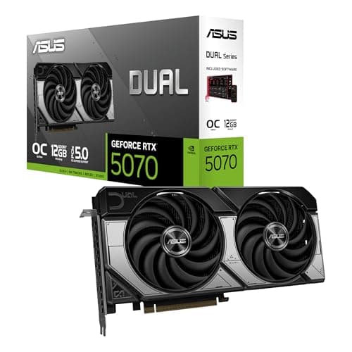 Image of ASUS Dual NVIDIA GeForce RTX 5070 OC Edition, 12 GB GDDR7, 192 Bit, PCIe 5.0, 2 x Axial-Tech Fans, 1 x HDMI 2.1, 3 x DisplayPort 2.1, GPU Tweak III, White, DUAL-RTX5070-O12G