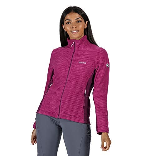 Image of Regatta Women's Highton' Lightweight Extol Stretch Side Panels Full Zip Fleece, Vivid Viola/Winberry, 12