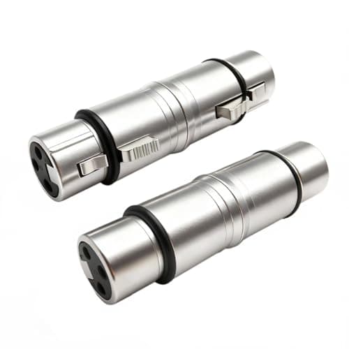 Image of 2 Pack XLR Female to Female Adapter, 3-Pin XLR Coupler with Secure Locking & Noise-Free Signal Transfer, Mic Cable Extension Gender Changer Connector for Audio Interface, Mixer, Camera, Amplifier