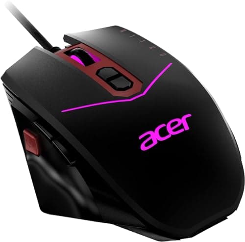 Image of acer Nitro Gaming Mouse II Gaming Mouse with PAW3325 Sensor, Adjustable DPI & 8 Buttons Including Burst Fire (NMW120 – Renewed), Black