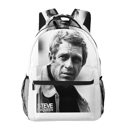 Image of Ste*ve Classic Mc*Queen Basic Backpack Bu*ll*it for School Travel Work Daily