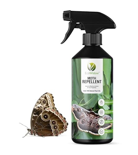 Image of EcoWidow Natural Moth Repellent Spray 500ML - Effective & Safe Wardrobe & Clothes Protection - Eco-Friendly Alternative to Moth Traps & Balls