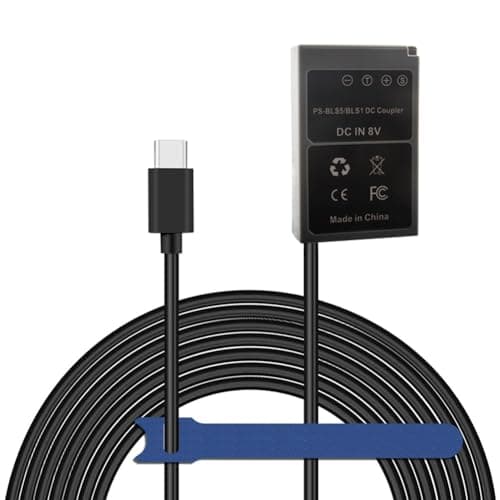 Image of Camaisa PD USB-C Power Cable PS-BLS5 Dummy Battery BLS-5 DC Coupler for PEN E-PL2 E-PL5 E-PM2 Stylus 1 1s OM-D E-M10 E-M10 Mark II III