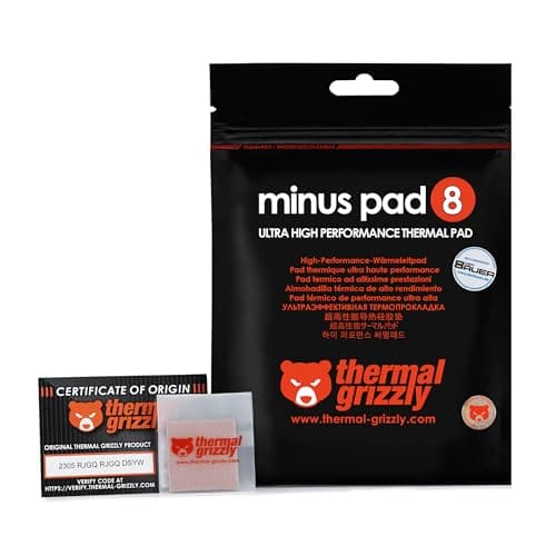 Image of Thermal Grizzly - Minus Pad 8 (30x30x2mm) - Self-Adhesive Cooling Conductive Thermal Pad - Elastic and Adaptable Silicone Thermopad CPU/GPU/PS4/PS5/Xbox