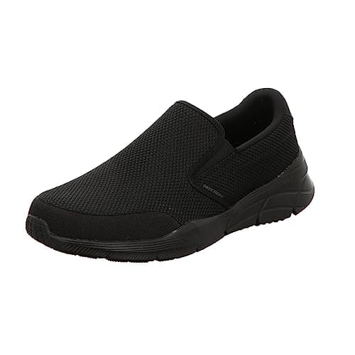 Image of Skechers Men's Equalizer 4.0 - Krimlin Loafer,Black Mesh/Black Trim,10 UK