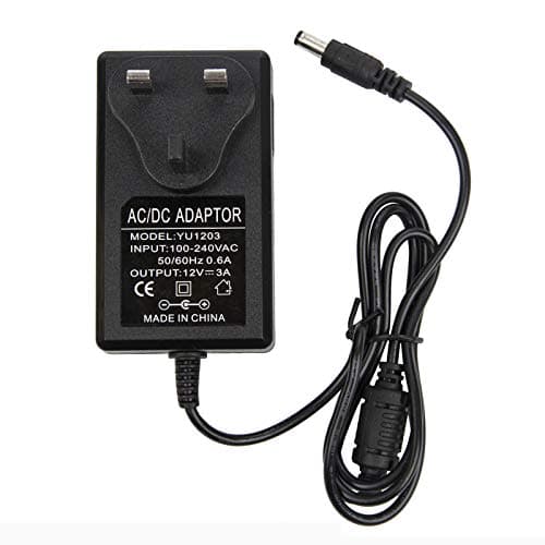 Image of 12V 3A Power Supply Adapter - COLM AC 100-240V 50-60HZ DC 12V 3Amps 36W UK Converter Adapter Driver Transformer Wall Charger for CCTV Security Camera, LED Strip Lights, LCD Monitor