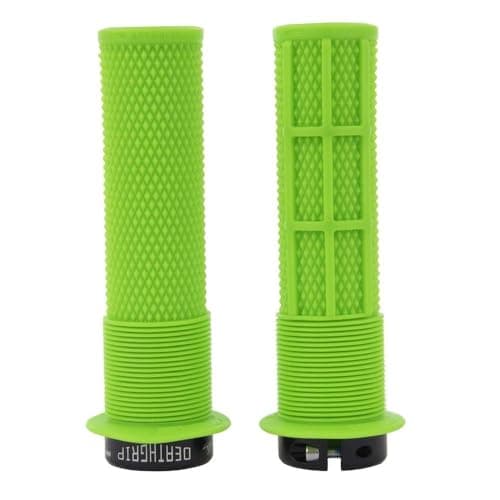 Image of DMR Bikes DMR Brendog DeathGrip Flange Lock-On Mountain Bike MTB Grips - Green (Thick), Soft/Thick (A20)