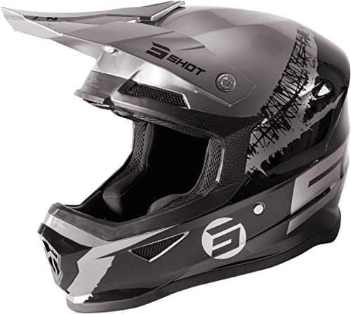 Image of SHOT, Furious Storm Motocross Helmet Black Glossy Chrome XL