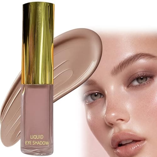 Image of Long Lasting Waterproof Liquid Eyeshadow - Velvet Cream Texture, High Pigmentation, Seamless Blending, Smudge & Sweat Resistant Eye Makeup for All-Day Wear, Suitable for All Skin (Matte Nude Brown)