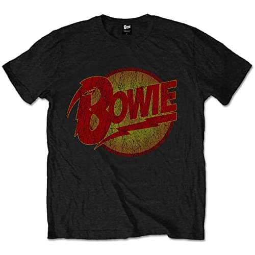 Image of David Bowie Childrens/Kids Diamond Dogs Vintage Logo T-Shirt (11-12 Years) (Black)
