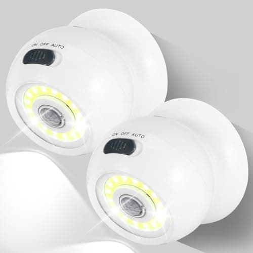 Image of Motion Sensor Night Lights Indoor - 2PCS Bright Ball Light, Outdoor Lights Battery Powered, 360° LED Security Lights with PIR motion Sensor, Removable Wireless Motion Detector Light Auto On Off