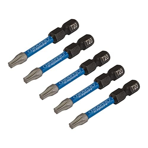 Image of Draper 05652 TX-Star Impact Screwdriver Bits, T20 x 50mm (Pack of 5)