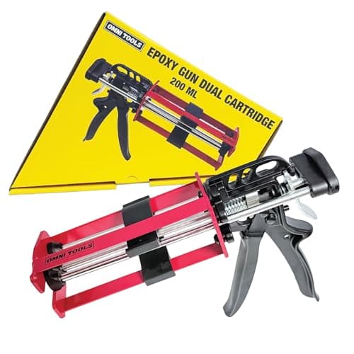 Image of LAUCO Epoxy Gun Dual Cartridge 200 ml, Dual Cartridge Epoxy Gun, Manual Dual Cartridge Epoxy Gun for Panel Bonding Adhesive Applicator, Fillers, Structural Epoxy, Plastic Repair Epoxy and Adhesives