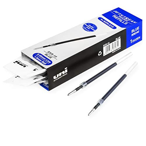 Image of Uni-Ball Jetstream SXN-210 Retractable Pen Refills - 1.0mm Nib - Gel Ink - Blue Ink - Pack of 12